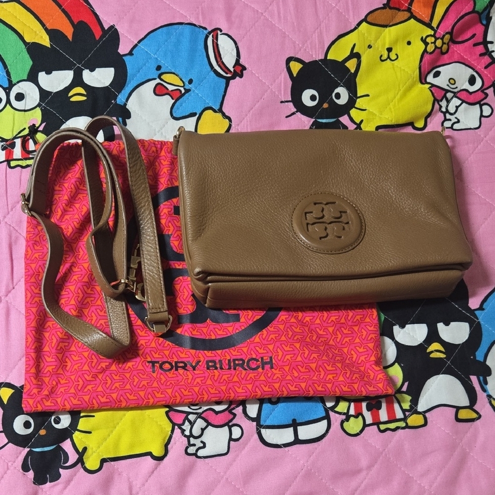 Tory Burch Brown Leather Crossbody Bag